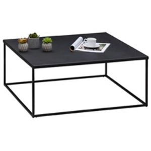 Comparateur de prix : Idimex - Table basse carrée hilar, cadre et plateau en métal laqué noir
