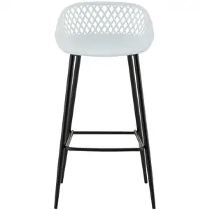 Comparateur de prix : Idimex Tabourets de bar coque (x2) avec accoudoirs, blanc/noir