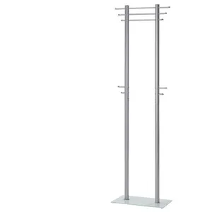 Idimex Portant à vêtements TARIS penderie sur pied porte-manteaux couleur aluminium pas cher