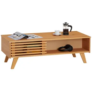 Idimex Table basse SEAN avec niches, en pin massif finition teintée/cirée pas cher
