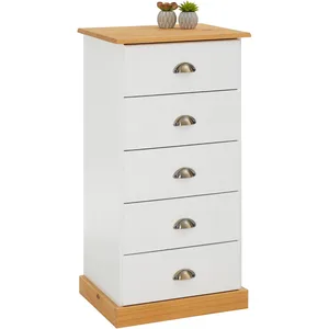 Comparateur de prix : Idimex - Chiffonnier paris l 48 cm en pin massif - Blanc et brun