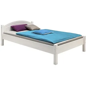 Lit en pin massif - IDIMEX - MARIE - 100x200 cm - Blanc - Campagne pas cher