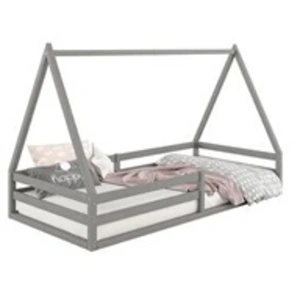 Comparateur de prix : Idimex Lit cabane sila 90x190 cm, lit simple enfant 1 place type montessori, en pin massif gris