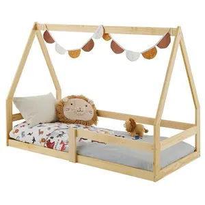 Comparateur de prix : Idimex - Lit cabane lusia 80 x 160 cm, en pin massif naturel