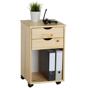 Comparateur de prix : Caisson de bureau - IDIMEX - KANO - 2 tiroirs - 1 niche - pin massif n...