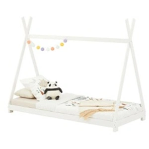 Comparateur de prix : Idimex - Lit enfant tipi elin, 90 x 190 cm en pin massif lasuré blanc