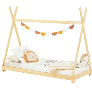 Comparateur de prix : Idimex Lit enfant tipi elin, 90 x 190 cm en pin massif vernis naturel