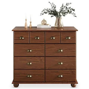 IDIMEX Commode chambre colmar l 92 cm en bois - brun foncé