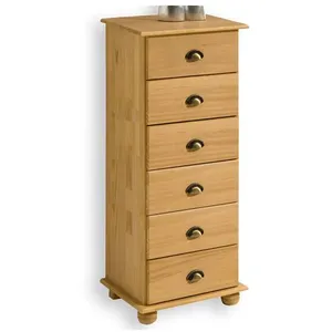 Idimex Chiffonnier COLMAR commode apothicaire avec 6 tiroirs de rangement, en pin massif finition cirée