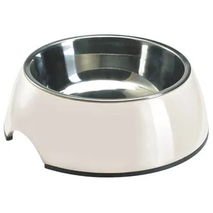 Comparateur de prix : Hunter Mangeoire pour chiens Mélamine Acier inoxydable Blanc 350 ml (18,5 x 18,5 x 9,5 cm) TU