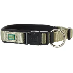 HUNTER Collier NEOPRENE VARIO PLUS, nylon, rembourré en néoprène, Olive/Noir, 30/1,5 (XS-S) pas cher