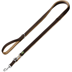 HUNTER Laisse d'entraînement en Nylon néoprène 15 x 200 cm Petit modèle Marron/Marron Caramel pas cher