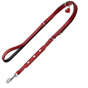 Comparateur de prix : Laisse réglable HUNTER Love, rouge pour chien - L 200 cm, l 18 mm