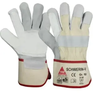 Gants de travail Hase en cuir fendu de vachette Schwerin pas cher