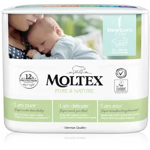 Comparateur de prix : Moltex - Couches écologiques taille 1 Nouveau né 2-4 kg 22 langes - Moltex