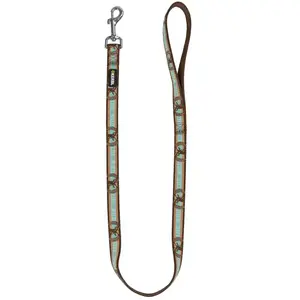 Comparateur de prix : Kerbl Pet Laisse Courte Wild Life Marron/Bleu, 100cm, 20mm