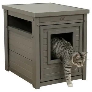Armoire pour chat Kerbl ECO Daffy Gris 47x60x56 cm 81693 pas cher