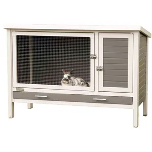 Kerbl - Clapier eco Samy Plastique 116x57x82 cm Gris et blanc Gris pas cher