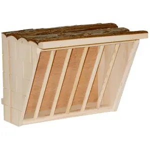 Comparateur de prix : Râtelier à foin pour rongeurs Kerbl Nature XL Beige 28x20,5x22 cm 82895