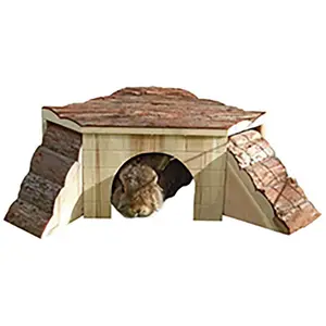 Kerbl Maisonnette pour Rongeurs Nature 37x37x16 cm sans rampes 25 x 25 x 15 cm pas cher