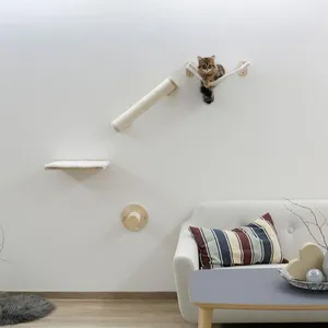 Comparateur de prix : Mur d'escalade pour chats Alps 52x14x33 cm Naturel et blanc Kerbl Blanc