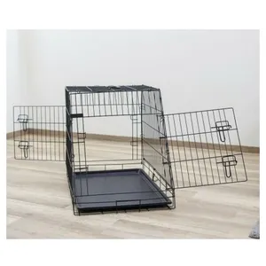 Comparateur de prix : Kerbl Pet Cage de transport métal pliante pour chiens et chats avec pan incliné