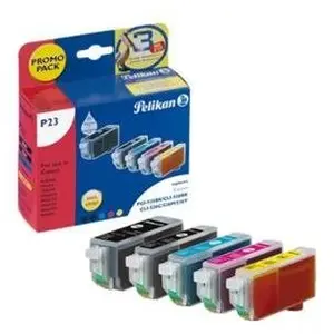 Pelikan P23 cartouche d'encre 5 pièce(s) Noir, Cyan, Magenta, Jaune pas cher