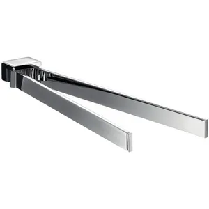 Loft porte-serviettes 055013331 noir, pivotante , 310mm, 2 bras - Emco pas cher