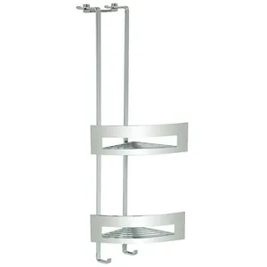 Etagère de porte Emco systeme 2 chrome avec 2 paniers d'angle ajustables, 184,5x703x195 mm pas cher