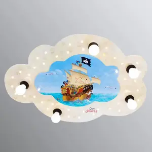 Elobra Plafonnier en forme de nuage Capt'n Sharky à LED