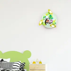 Elobra-Leuchten 128251 Plafonnier à 3 spots avec motif hiboux VertVendu parluminaire