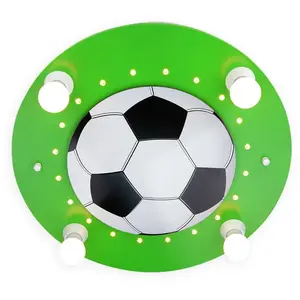 Elobra Plafonnier Football, 4 lampes vert foncé-blanc pas cher