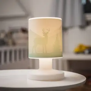 Elobra Lampe de table rechargeable LED Scandi Forêt, vert, 21 cm, plas... pas cher