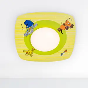 Elobra Plafonnier LED Souris, jaune, Ø 58 cm, boisVendu parluminaire