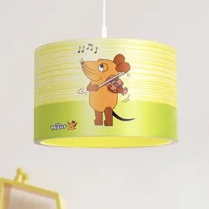 Elobra Suspension 25/40 souris, jaune, E27, 1 lampe, plastique