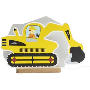 Elobra Lampe de table LED Bagger, jaune, 20 cm, intensité variable, bo... pas cher