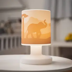 Elobra Lampe de table rechargeable LED Scandi Savane, orange, 21, cm pas cher