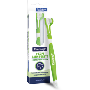 Comparateur de prix : 1 Brosse à dents à 3 têtes de Canosept, pour chiens