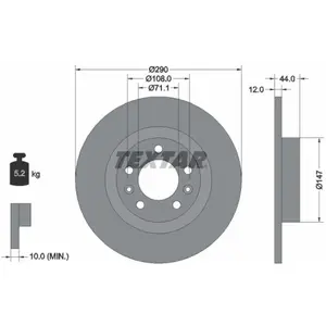 TEXTAR Disques de frein pour PEUGEOT: 508 (Ref: 92238003) pas cher