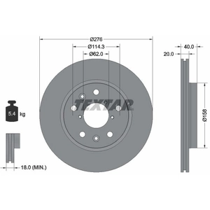 TEXTAR Disques de frein pour SUZUKI: Swift (Ref: 92204703) pas cher