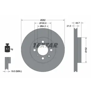 Disque de frein TEXTAR 92060900 avant, ventilé, 1 pièce pas cher