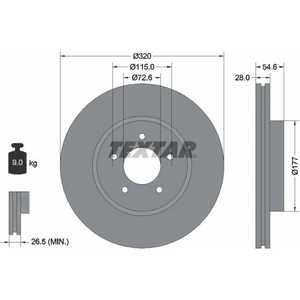 TEXTAR Disques de frein (Ref: 92235403) pas cher