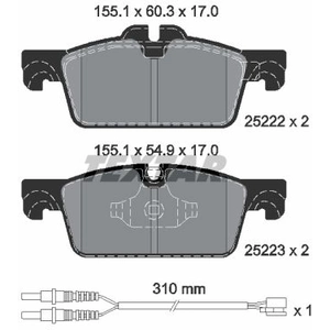 TEXTAR Plaquettes de frein X4 pour PEUGEOT: 508 (Ref: 2522201) pas cher