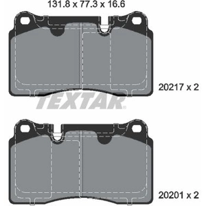 Kit de plaquettes de frein, frein à disque 2021703 Textar 2021703