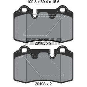 Kit de plaquettes de frein, frein à disque 2016501 Textar 2016501 pas cher