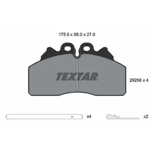 Jeu de plaquettes de frein TEXTAR 2925601