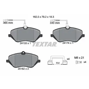 Kit de plaquettes de frein, frein à disque Q+ 2413303 Textar 2413303 pas cher