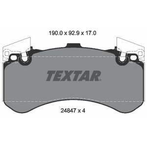 Kit de plaquettes de frein, frein à disque 2484701 Textar 2484701