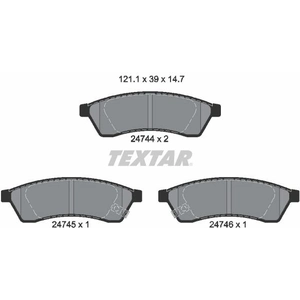 TEXTAR Plaquettes de frein X4 pour CHEVROLET: Epica (Ref: 2474401) pas cher