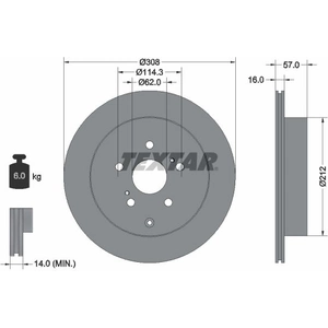 TEXTAR Disques de frein pour SUZUKI: Grand Vitara (Ref: 92222200) pas cher